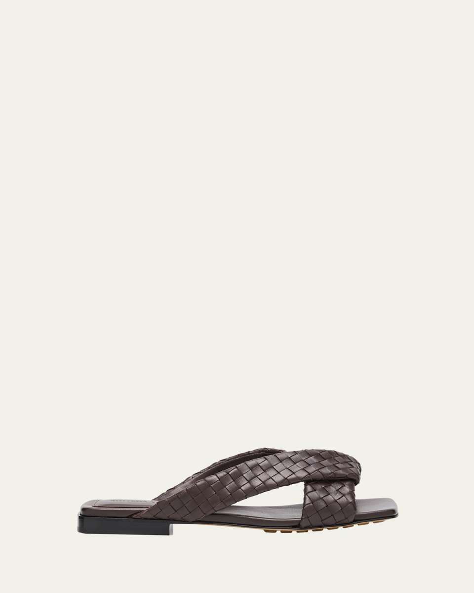 Riva Intrecciato Flat Mule Sandals